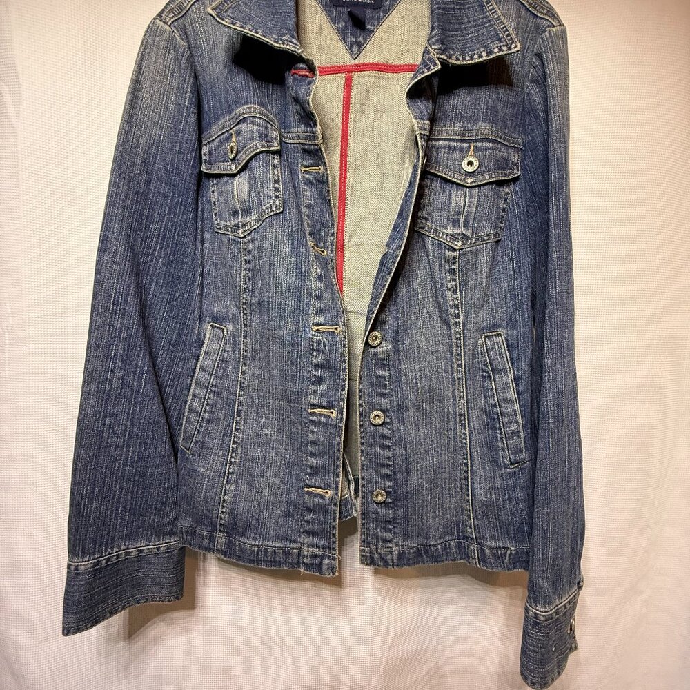 Tommy Hilfiger Denim Jacket Womens Size XL Blue